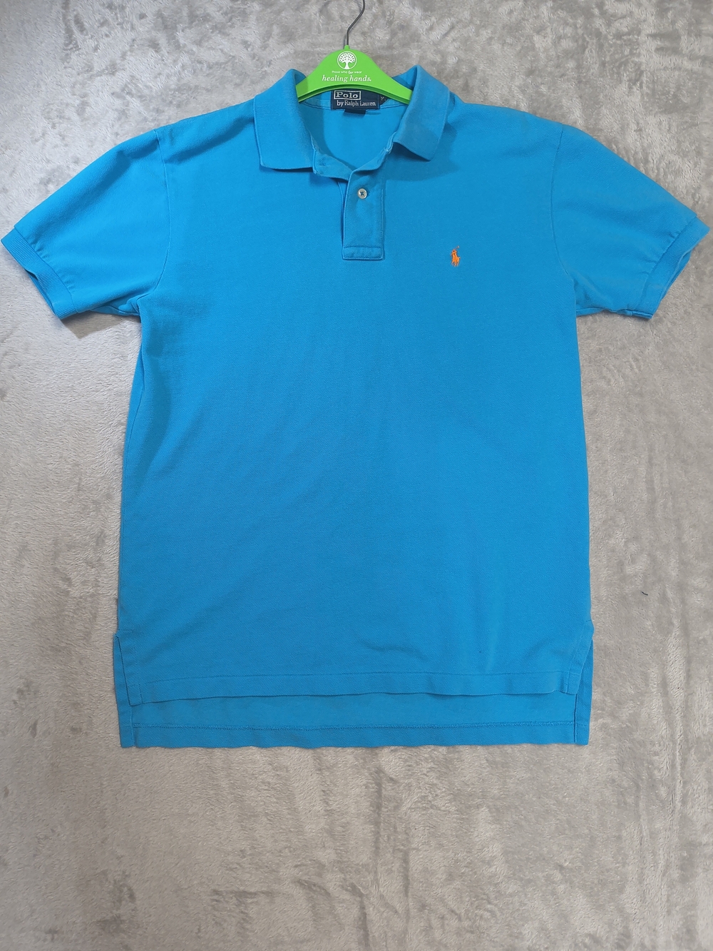 Polo by Ralph Lauren Turquoise Short-Sleeve Polo with Orange Pony